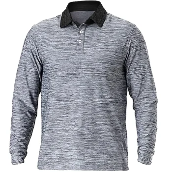 Men's Polo Shirt Golf Shirt Casual Daily Polo Collar Classic Long Sleeve Sports Fashion Solid Color Button Front Button-Down Spring & Fall Regular Fit Wine White Blue Gray Polo Shirt