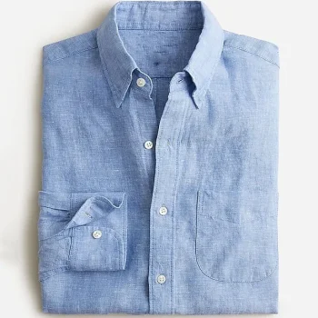 Men's Linen Shirt Summer Shirt Casual Shirt White Pink Sky Blue Long Sleeve Plain Tab Collar Spring & Summer Casual Daily Clothing Apparel