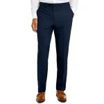 Men's Dress Pants Trousers Suit Pants Pocket Plain Comfort Breathable Formal Business Fashion Casual Black Blue