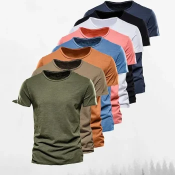 Men's T shirt Tee Tee Top Plain Crew Neck Street Vacation Short Sleeves Clothing Apparel Fashion Designer Basic